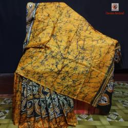 Bangalore Silk Wax Tuli Batik Saree
