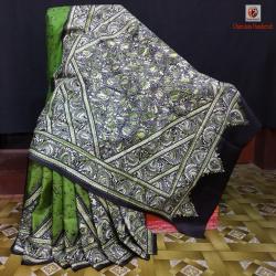 Bangalore Silk Kantha Batik Saree 
